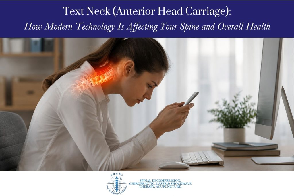 Text Neck (Anterior Head Carriage): How Modern Technology Is Affecting Your Spine and Overall Health